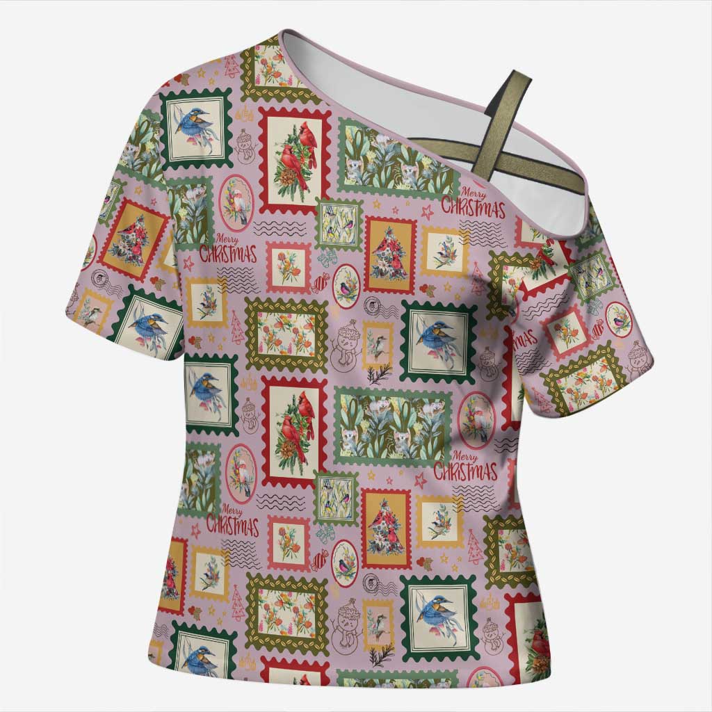 Aussie Birds Christmas La La Land Cross Shoulder Shirt Pink Vintage Stamp Edition - Aussie Hoodie