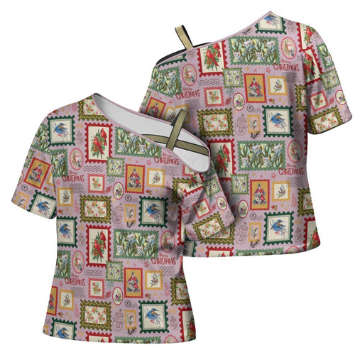 Aussie Birds Christmas La La Land Cross Shoulder Shirt Pink Vintage Stamp Edition - Aussie Hoodie