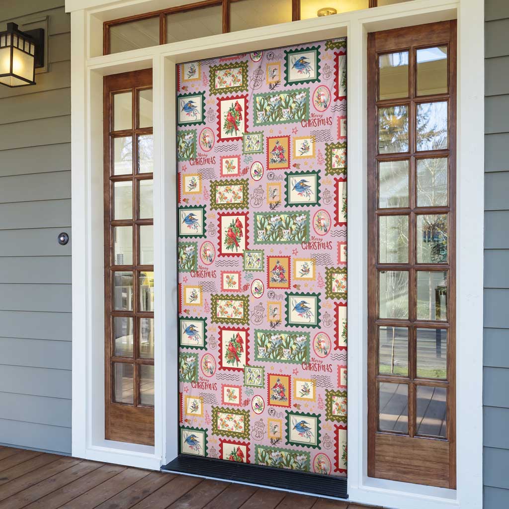 Aussie Birds Christmas La La Land Door Cover Pink Vintage Stamp Edition - Aussie Hoodie