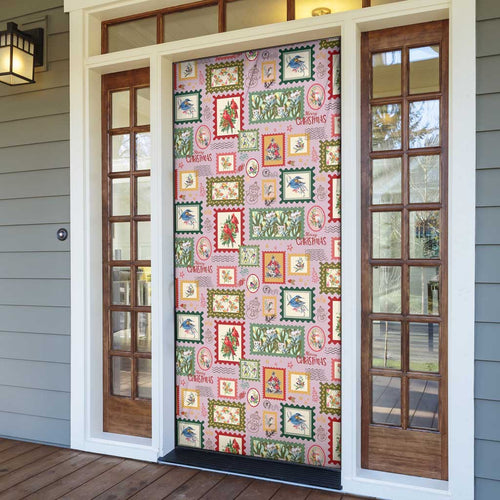 Aussie Birds Christmas La La Land Door Cover Pink Vintage Stamp Edition - Aussie Hoodie