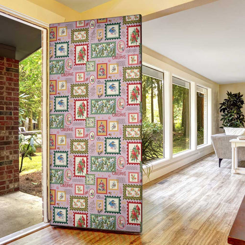 Aussie Birds Christmas La La Land Door Cover Pink Vintage Stamp Edition - Aussie Hoodie