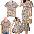 Aussie Birds Christmas La La Land Family Matching Mermaid Dress and Hawaiian Shirt Pink Vintage Stamp Edition - Aussie Hoodie