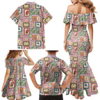 Aussie Birds Christmas La La Land Family Matching Mermaid Dress and Hawaiian Shirt Pink Vintage Stamp Edition - Aussie Hoodie