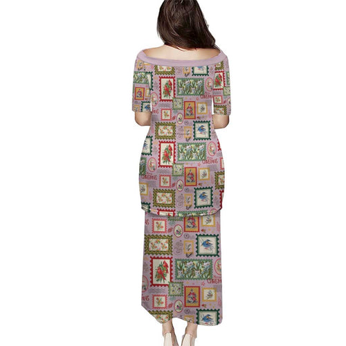 Aussie Birds Christmas La La Land Family Matching Puletasi and Hawaiian Shirt Pink Vintage Stamp Edition - Aussie Hoodie