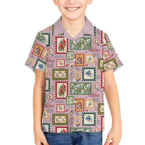 Aussie Birds Christmas La La Land Family Matching Puletasi and Hawaiian Shirt Pink Vintage Stamp Edition - Aussie Hoodie