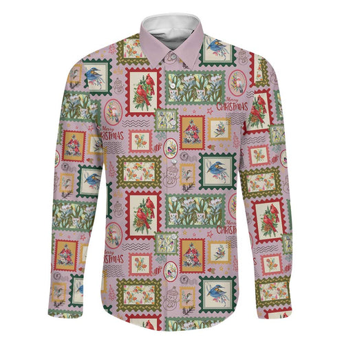 Aussie Birds Christmas La La Land Family Matching Short Sleeve Bodycon Dress and Hawaiian Shirt Pink Vintage Stamp Edition - Aussie Hoodie