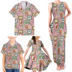 Aussie Birds Christmas La La Land Family Matching Tank Maxi Dress and Hawaiian Shirt Pink Vintage Stamp Edition - Aussie Hoodie