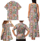 Aussie Birds Christmas La La Land Family Matching Tank Maxi Dress and Hawaiian Shirt Pink Vintage Stamp Edition - Aussie Hoodie