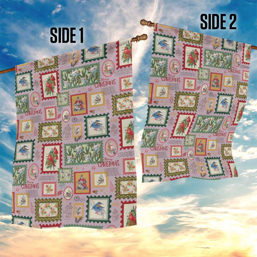 Aussie Birds Christmas La La Land Garden Flag Pink Vintage Stamp Edition - Aussie Hoodie