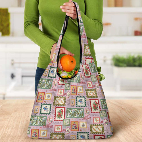 Aussie Birds Christmas La La Land Grocery Bag Pink Vintage Stamp Edition - Aussie Hoodie