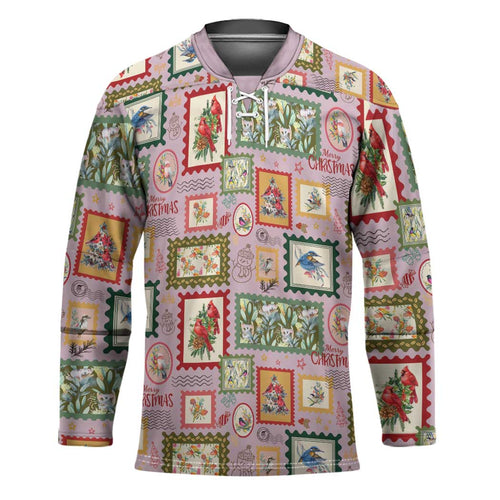 Aussie Birds Christmas La La Land Hockey Jersey Pink Vintage Stamp Edition - Aussie Hoodie