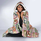 Aussie Birds Christmas La La Land Hooded Blanket Pink Vintage Stamp Edition - Aussie Hoodie