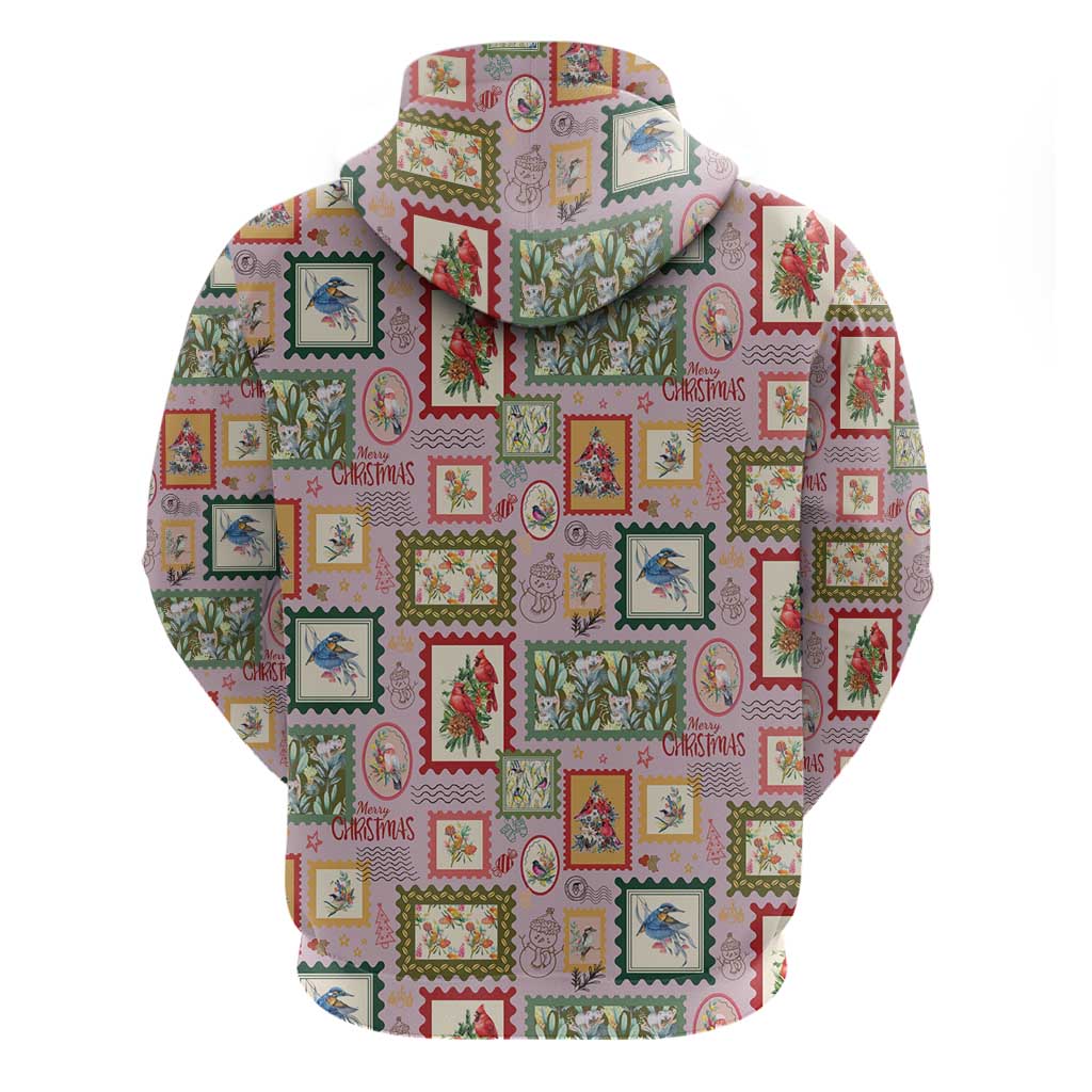 Aussie Birds Christmas La La Land Hoodie Pink Vintage Stamp Edition - Aussie Hoodie
