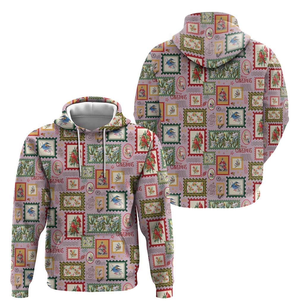 Aussie Birds Christmas La La Land Hoodie Pink Vintage Stamp Edition - Aussie Hoodie