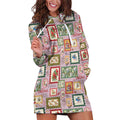 Aussie Birds Christmas La La Land Hoodie Dress Pink Vintage Stamp Edition - Aussie Hoodie