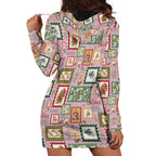 Aussie Birds Christmas La La Land Hoodie Dress Pink Vintage Stamp Edition - Aussie Hoodie
