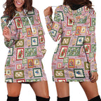 Aussie Birds Christmas La La Land Hoodie Dress Pink Vintage Stamp Edition - Aussie Hoodie