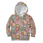 Aussie Birds Christmas La La Land Kid Hoodie Pink Vintage Stamp Edition - Aussie Hoodie