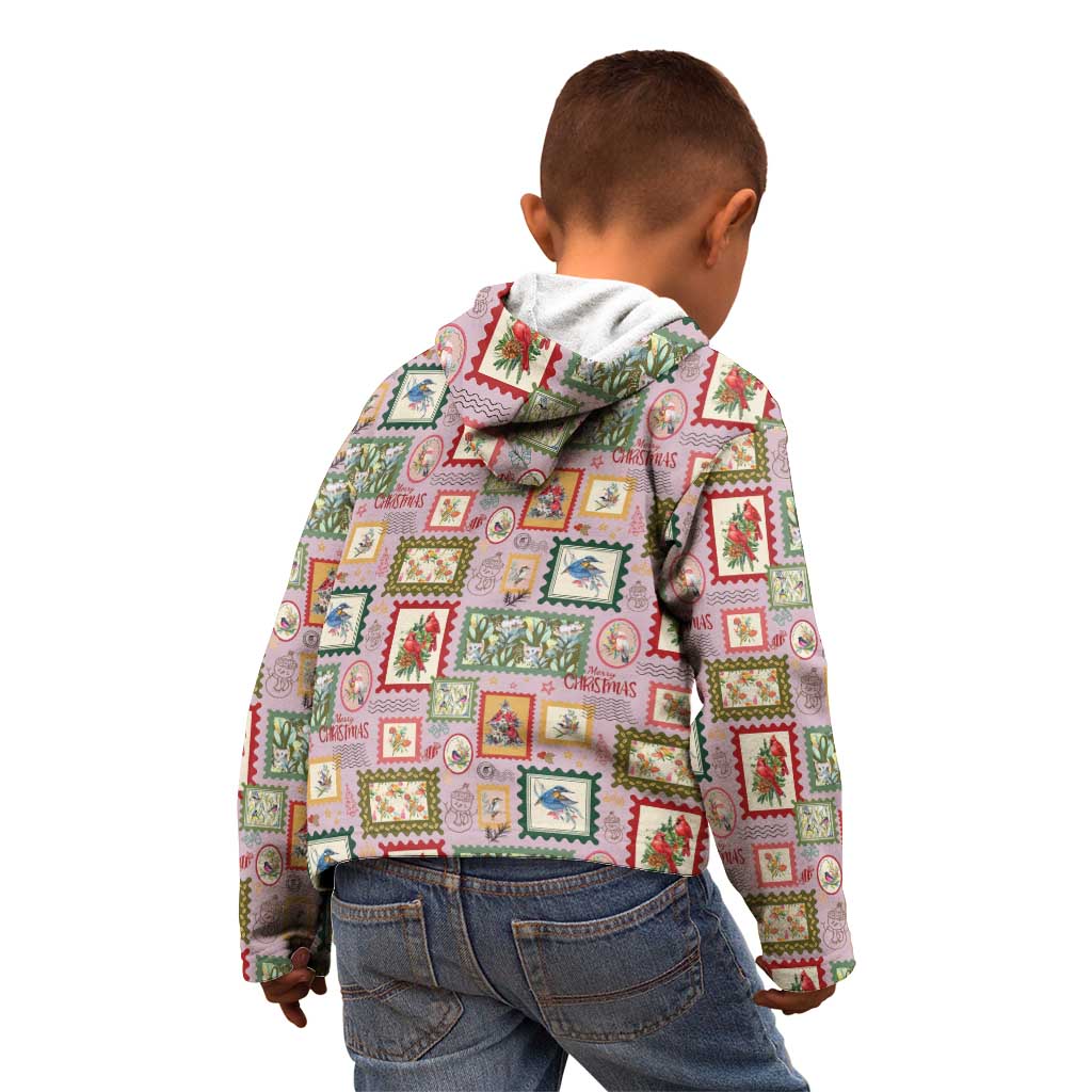 Aussie Birds Christmas La La Land Kid Hoodie Pink Vintage Stamp Edition - Aussie Hoodie