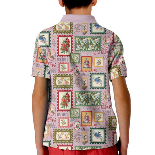 Aussie Birds Christmas La La Land Kid Polo Shirt Pink Vintage Stamp Edition - Aussie Hoodie