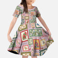 Aussie Birds Christmas La La Land Kid Short Sleeve Dress Pink Vintage Stamp Edition - Aussie Hoodie