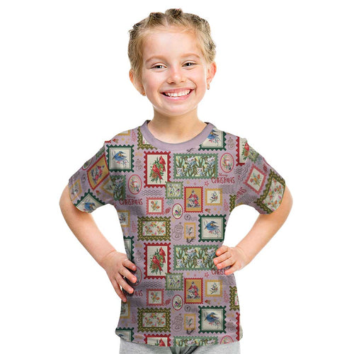 Aussie Birds Christmas La La Land Kid T Shirt Pink Vintage Stamp Edition - Aussie Hoodie