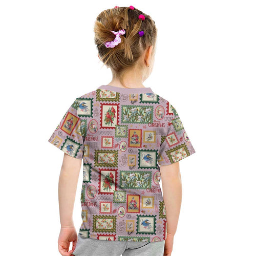 Aussie Birds Christmas La La Land Kid T Shirt Pink Vintage Stamp Edition - Aussie Hoodie