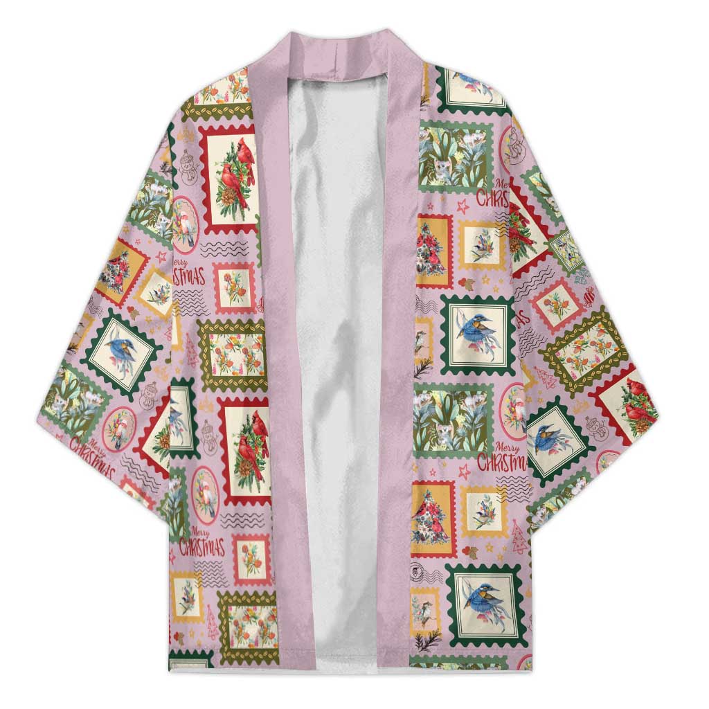 Aussie Birds Christmas La La Land Kimono Pink Vintage Stamp Edition - Aussie Hoodie