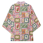 Aussie Birds Christmas La La Land Kimono Pink Vintage Stamp Edition - Aussie Hoodie
