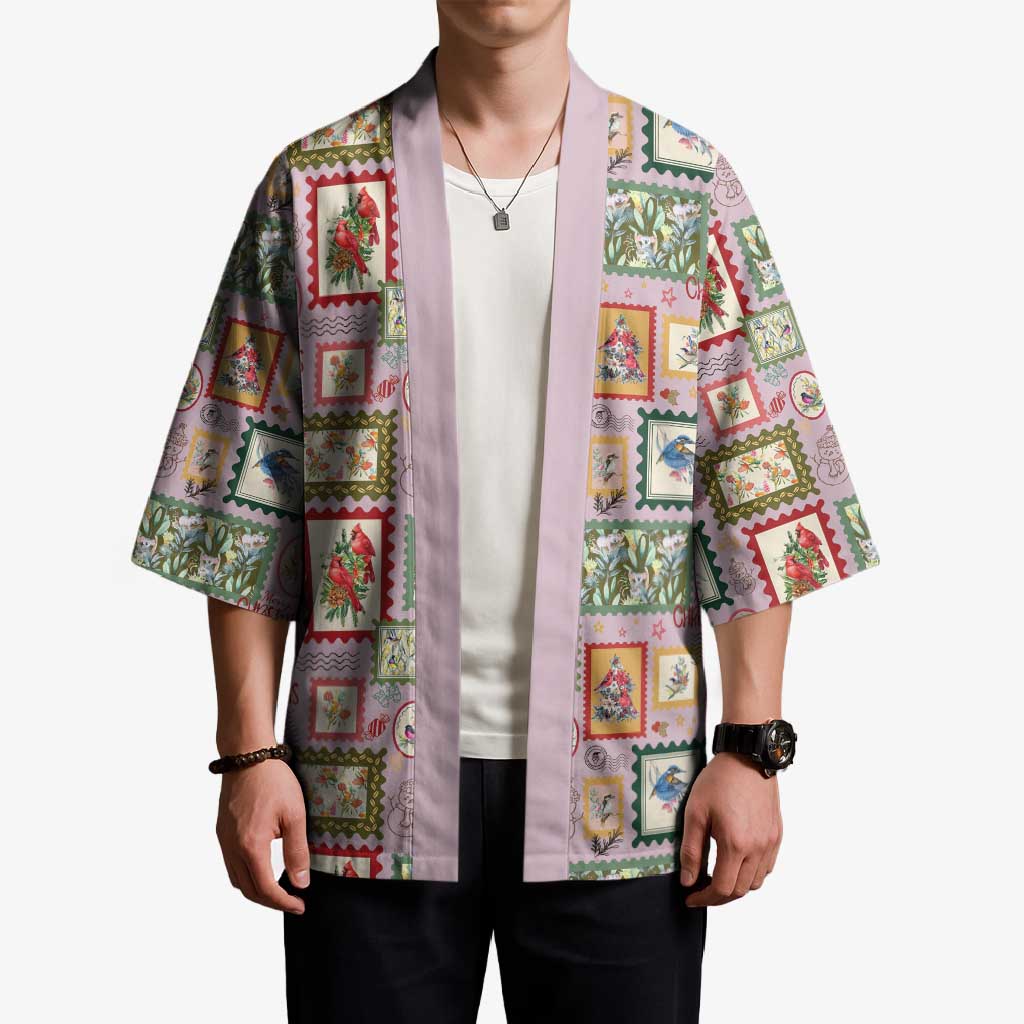 Aussie Birds Christmas La La Land Kimono Pink Vintage Stamp Edition - Aussie Hoodie