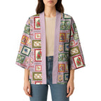 Aussie Birds Christmas La La Land Kimono Pink Vintage Stamp Edition - Aussie Hoodie