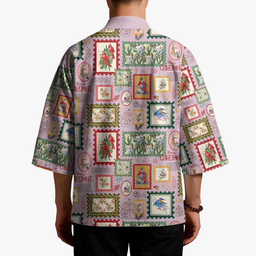 Aussie Birds Christmas La La Land Kimono Pink Vintage Stamp Edition - Aussie Hoodie