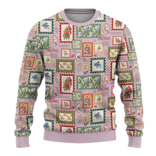 Aussie Birds Christmas La La Land Ugly Christmas Sweater Pink Vintage Stamp Edition - Aussie Hoodie
