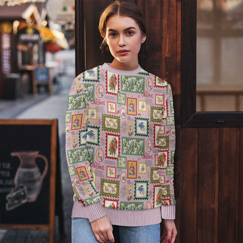 Aussie Birds Christmas La La Land Ugly Christmas Sweater Pink Vintage Stamp Edition - Aussie Hoodie