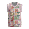 Aussie Birds Christmas La La Land Christmas Knitted V-Neck Vest Pink Vintage Stamp Edition - Aussie Hoodie