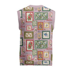 Aussie Birds Christmas La La Land Christmas Knitted V-Neck Vest Pink Vintage Stamp Edition - Aussie Hoodie