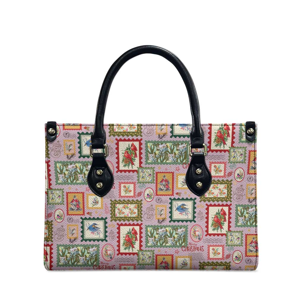 Aussie Birds Christmas La La Land Leather Bag Pink Vintage Stamp Edition - Aussie Hoodie