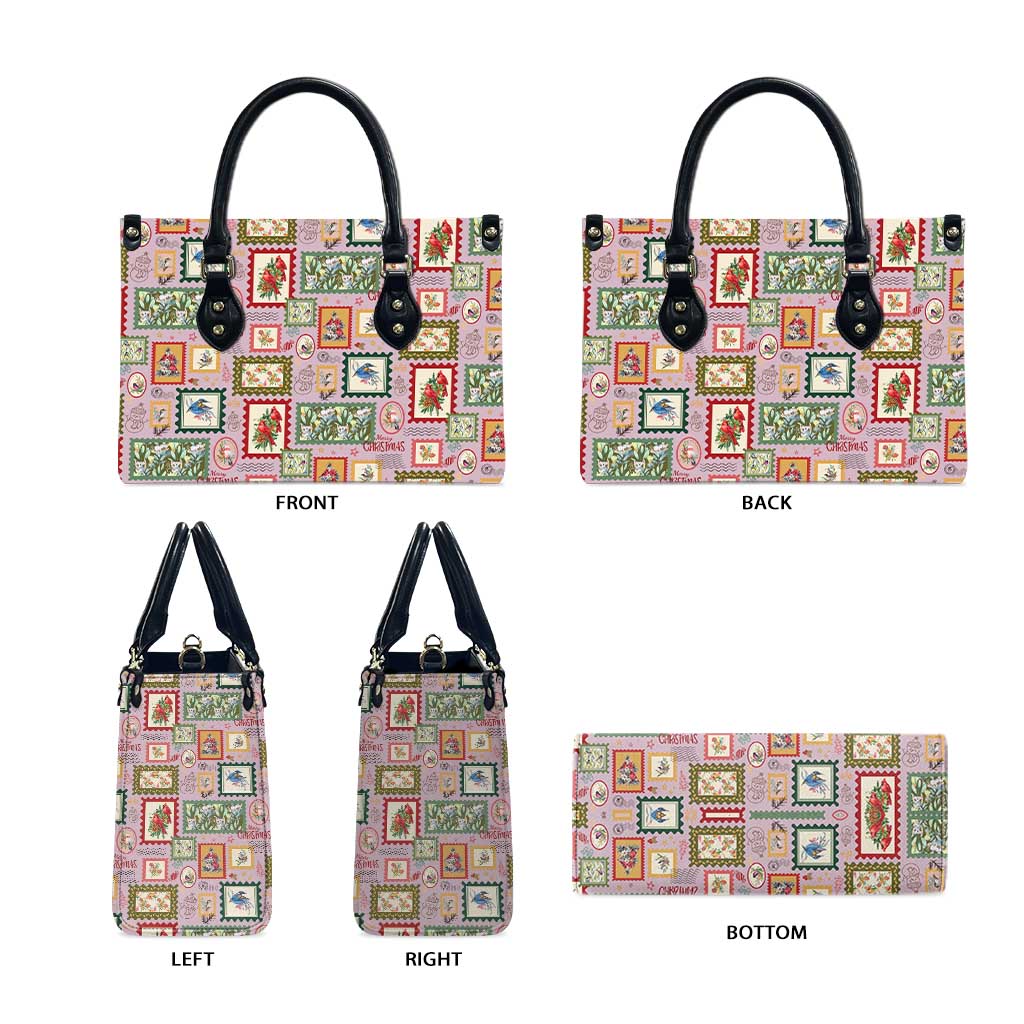 Aussie Birds Christmas La La Land Leather Bag Pink Vintage Stamp Edition - Aussie Hoodie