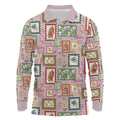 Aussie Birds Christmas La La Land Long Sleeve Polo Shirt Pink Vintage Stamp Edition - Aussie Hoodie