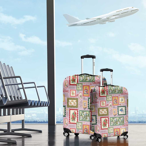 Aussie Birds Christmas La La Land Luggage Cover Pink Vintage Stamp Edition - Aussie Hoodie