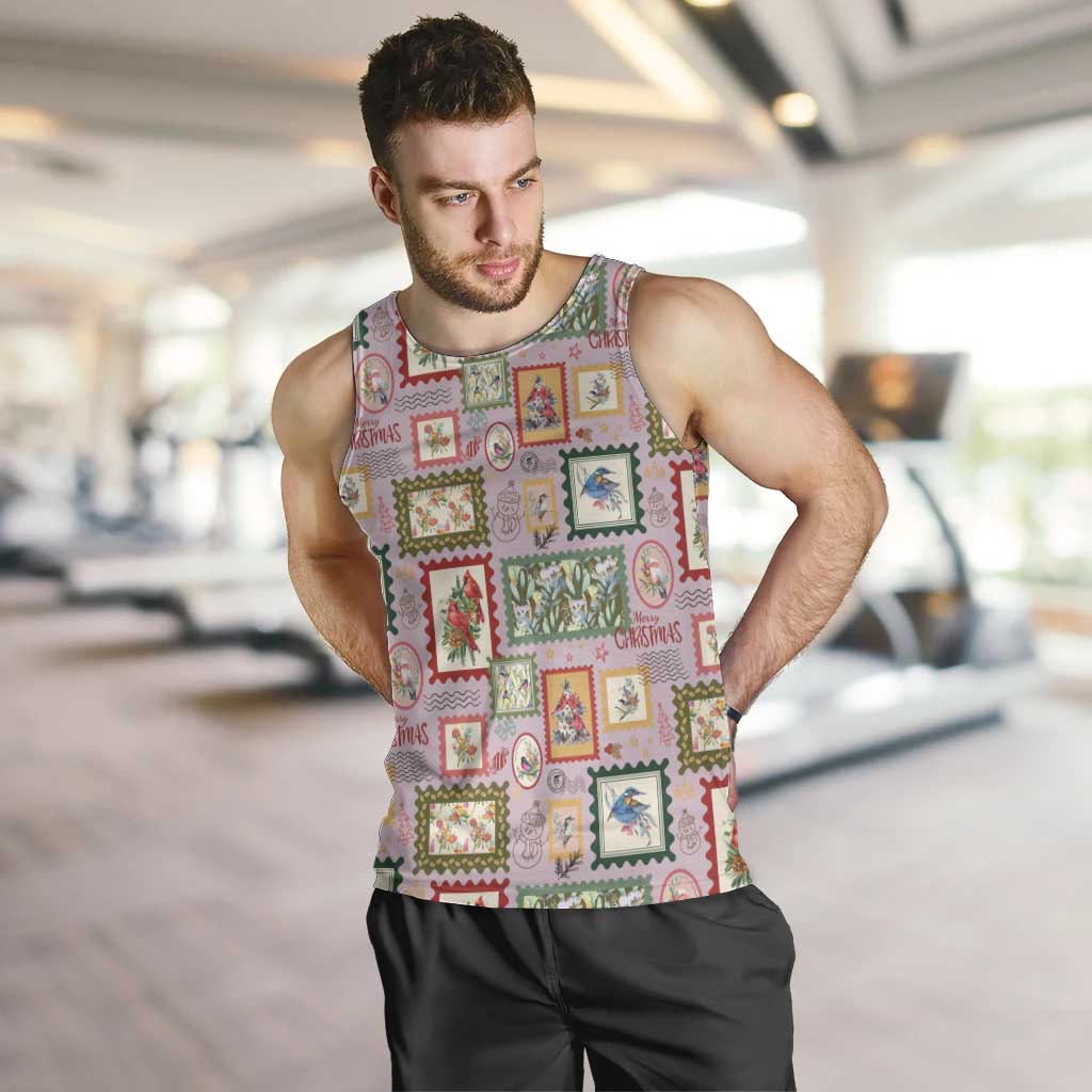 Aussie Birds Christmas La La Land Men Tank Top Pink Vintage Stamp Edition - Aussie Hoodie