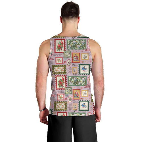 Aussie Birds Christmas La La Land Men Tank Top Pink Vintage Stamp Edition - Aussie Hoodie