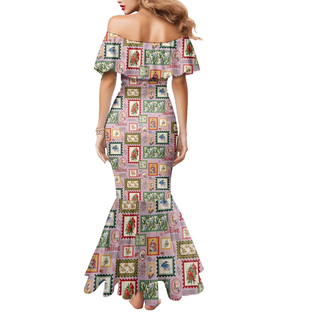 Aussie Birds Christmas La La Land Mermaid Dress Pink Vintage Stamp Edition - Aussie Hoodie