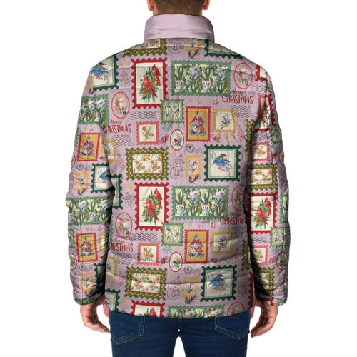 Aussie Birds Christmas La La Land Padded Jacket Pink Vintage Stamp Edition - Aussie Hoodie