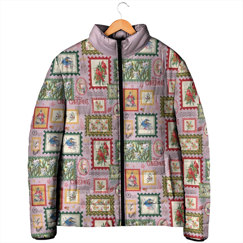 Aussie Birds Christmas La La Land Padded Jacket Pink Vintage Stamp Edition - Aussie Hoodie