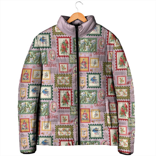 Aussie Birds Christmas La La Land Padded Jacket Pink Vintage Stamp Edition - Aussie Hoodie