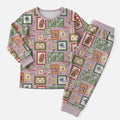 Aussie Birds Christmas La La Land Christmas Pajama Set Pink Vintage Stamp Edition - Aussie Hoodie