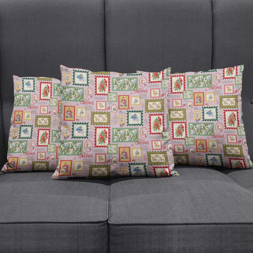 Aussie Birds Christmas La La Land Pillow Cover Pink Vintage Stamp Edition - Aussie Hoodie