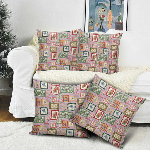 Aussie Birds Christmas La La Land Pillow Cover Pink Vintage Stamp Edition - Aussie Hoodie