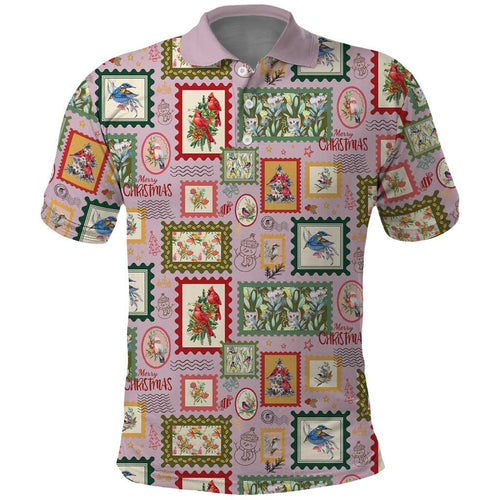 Aussie Birds Christmas La La Land Polo Shirt Pink Vintage Stamp Edition - Aussie Hoodie